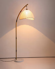 Cultural Zen Bamboo Floor Lamp Illumination with Dimming Feature