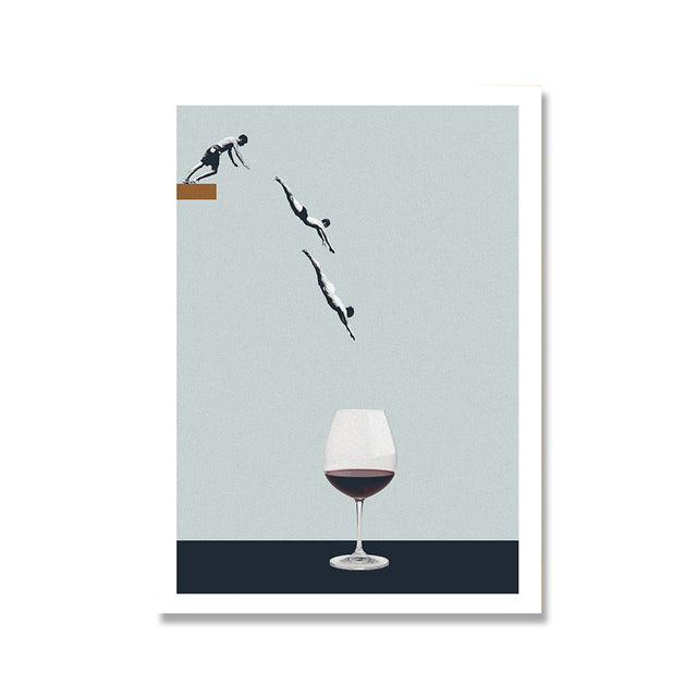 We Ride to Dawn Canvas Print in Minimalist Style