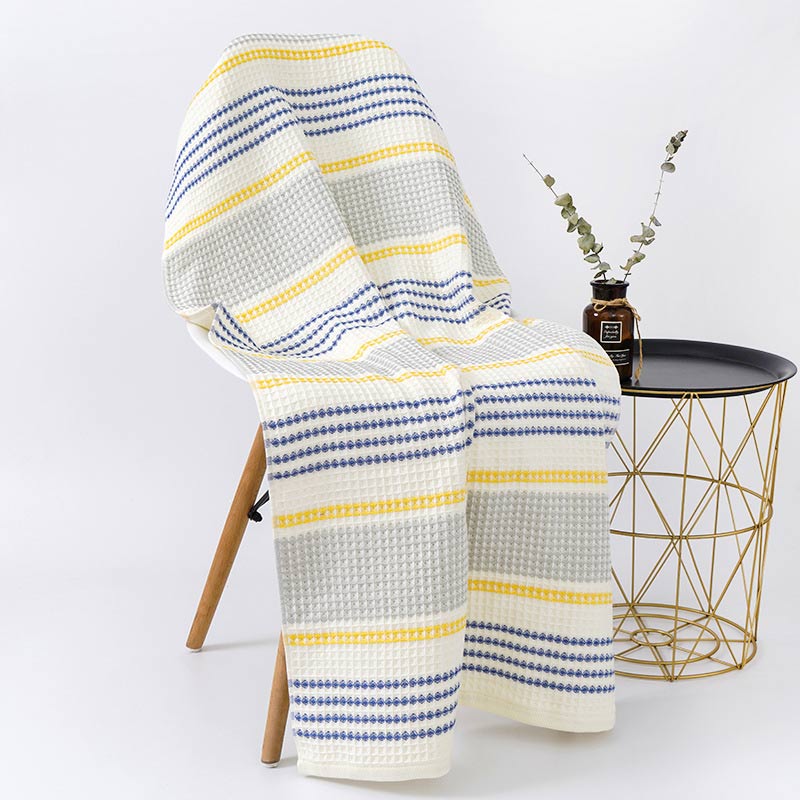 Ownkoti Colorblock Striped Cotton Bath Towel-4