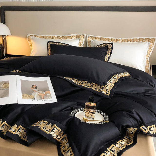 Ebonique Baroque Duvet Cover Set (Egyptian Cotton, 1000 TC)
