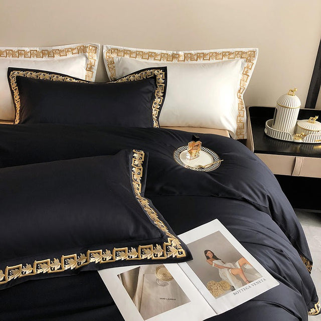Ebonique Baroque Duvet Cover Set (Egyptian Cotton, 1000 TC)