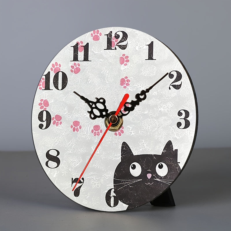 WhiskerWatch Adorable Silent Cat Wall Clock Stylish Decor