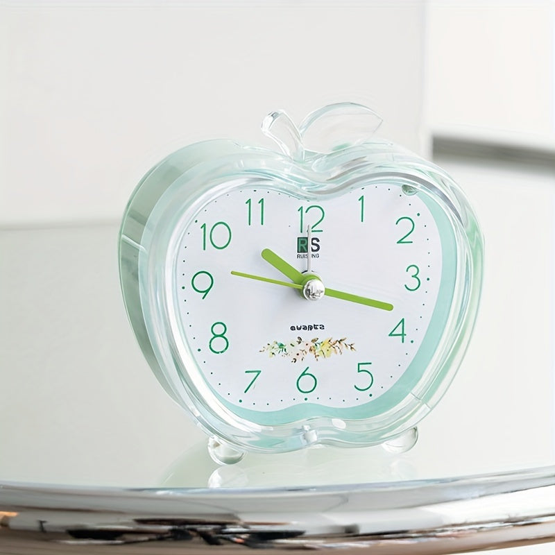 Luminous Orchard - Apple-Shaped Alarm Clock with Night Light