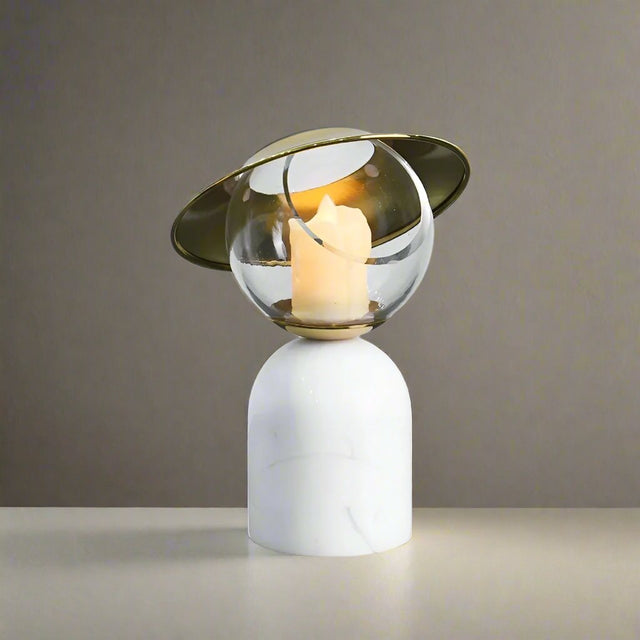 Black Marble Effect Candle Holder with Wax Melt Burner