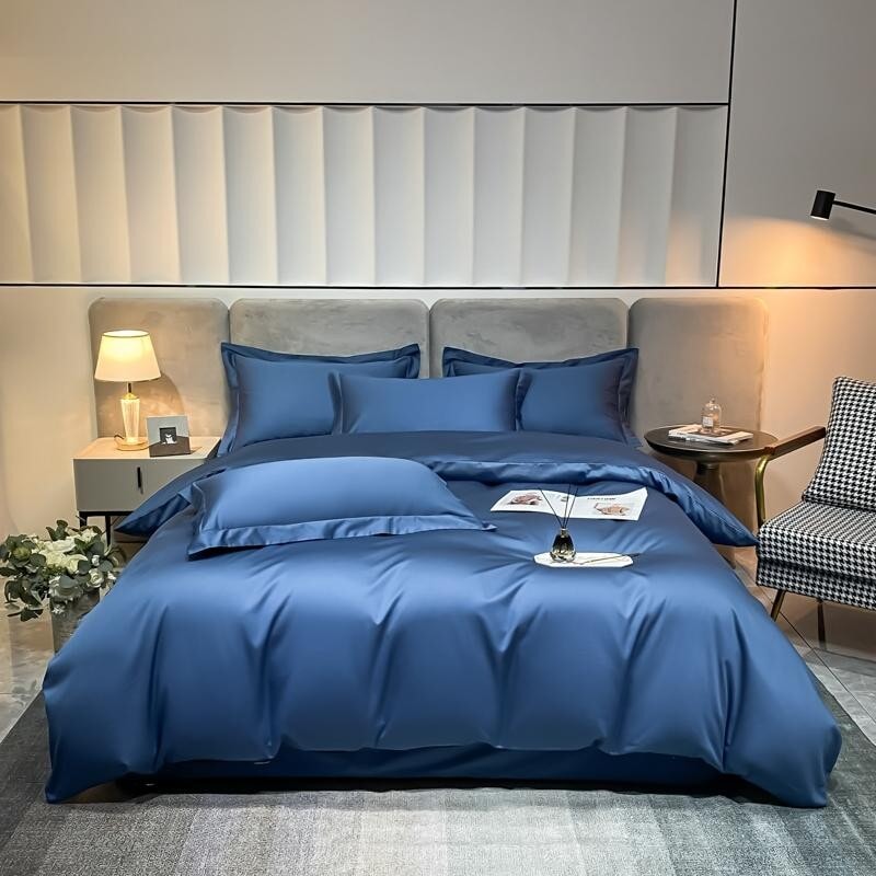 Blue Super Hero 1000 TC Duvet Cover Set – Egyptian Cotton with Luxurious Sateen Finish
