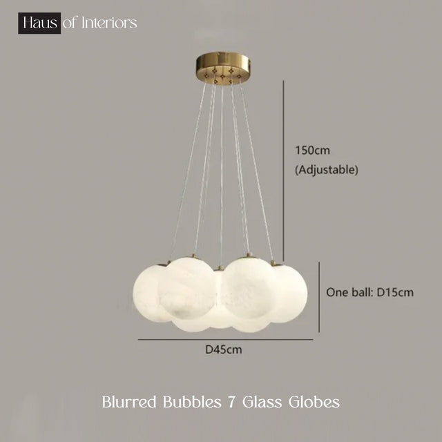 Blurred Bubbles Chandelier – Modern Glass Cluster Ceiling Light