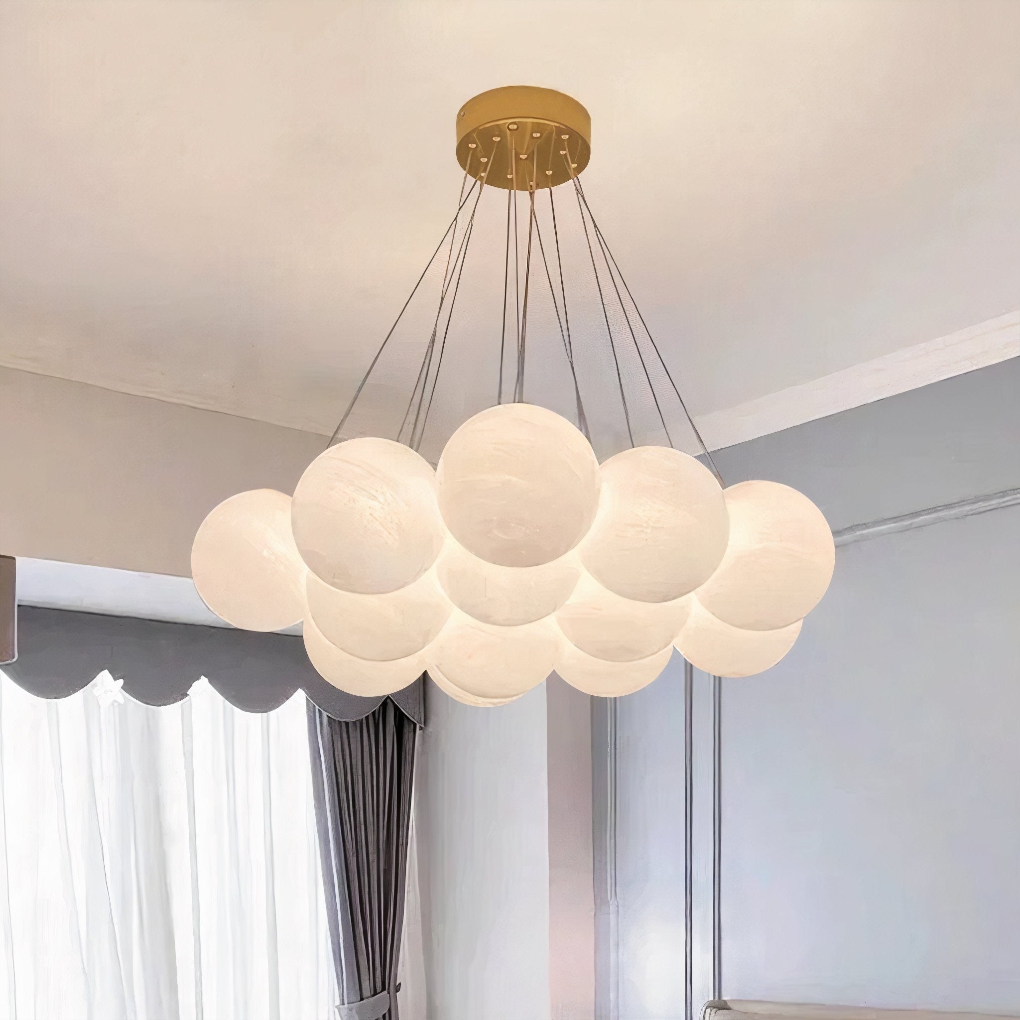 Blurred Bubbles Chandelier – Modern Glass Cluster Ceiling Light