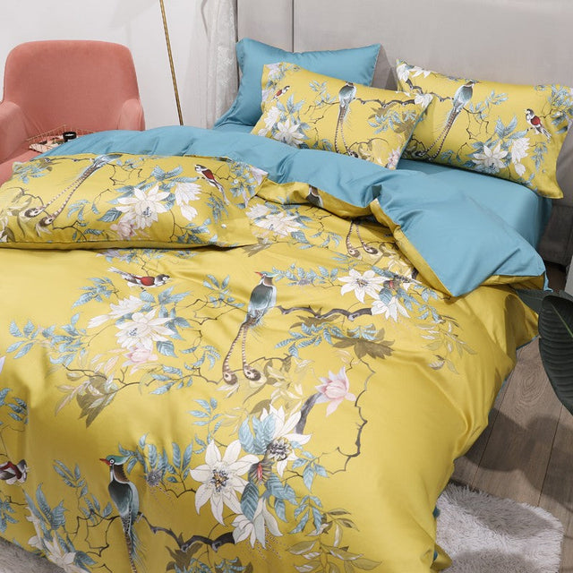 Tropical Haven Duvet Cover Set (Egyptian Cotton, 500 TC)