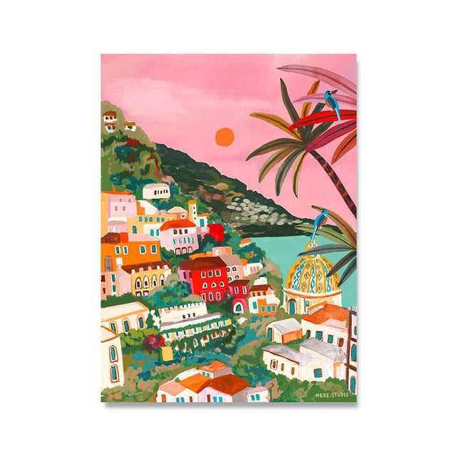 Boho Landscape Posters on Canvas with Stunning Travel Prints