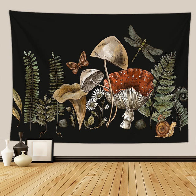 Botanical and Floral Tapestry Print Wall Hanging 100% Polyester