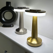 Modern Cordless Flat Top Mushroom Lamp with Three Colors