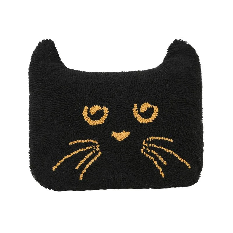 Cartoon Throw Cushions with Embroidered Cotton Design