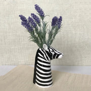 Ceramic Black and White Zebra Vase for Modern Decor