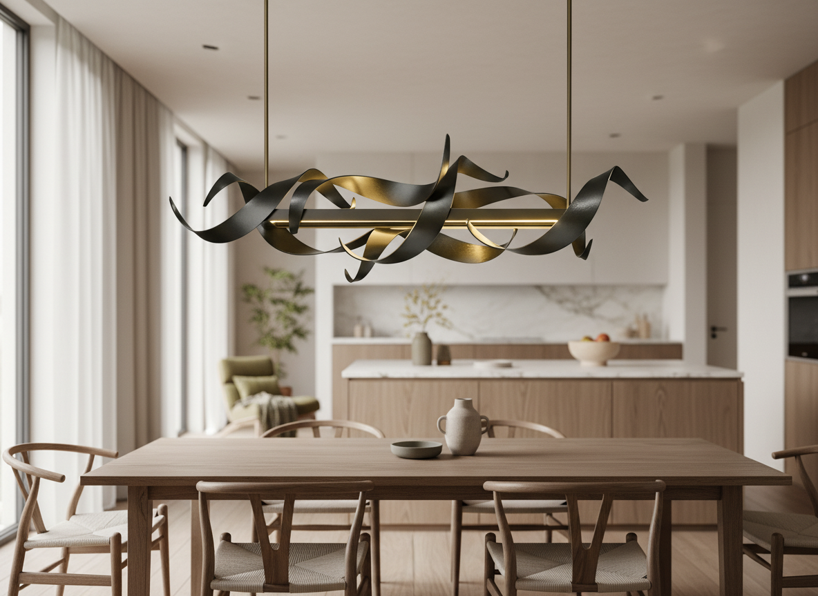 Clair Obscur LED Chandelier – Modern Artistic Ceiling Light for Elegant Interiors