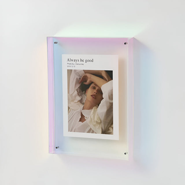 Coloured Transparent Acrylic Picture Frame for Modern Displays