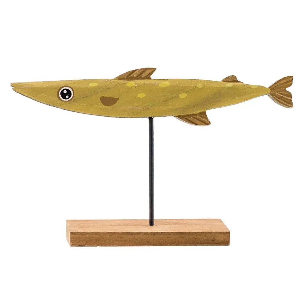 Colourful Abstract Wooden Fish Decoration for Home Style