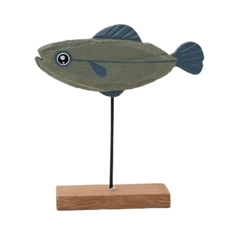 Colourful Abstract Wooden Fish Decoration for Home Style