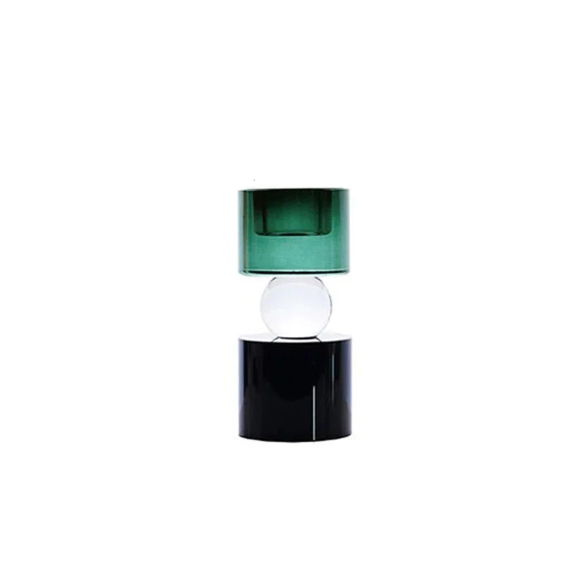 Colourful Geometric Crystal Candle Holder for Modern Decor