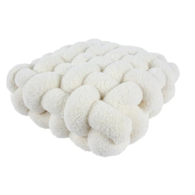 Colourful Soft Nordic Knot Sofa Cushion in Plush Fabric