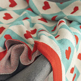 Comfortable & Cosy Hearts Sofa Blanket for Ultimate Relaxation