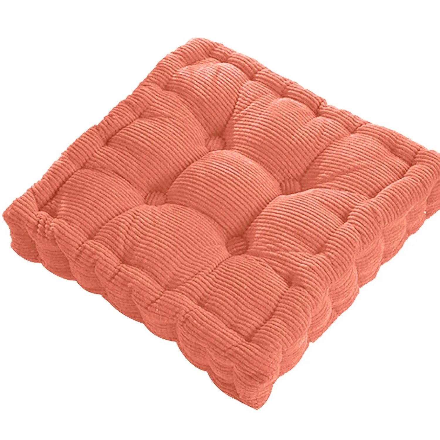 Corduroy Meditation Floor Cushion - Modern Cotton Seat 40x40cm