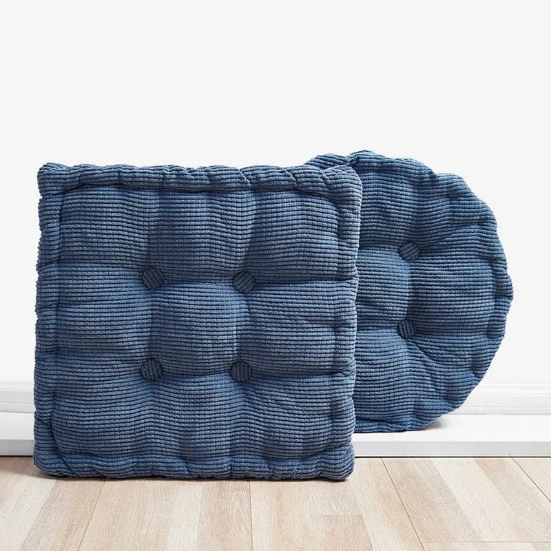 Corduroy Meditation Floor Cushion - Modern Cotton Seat 40x40cm