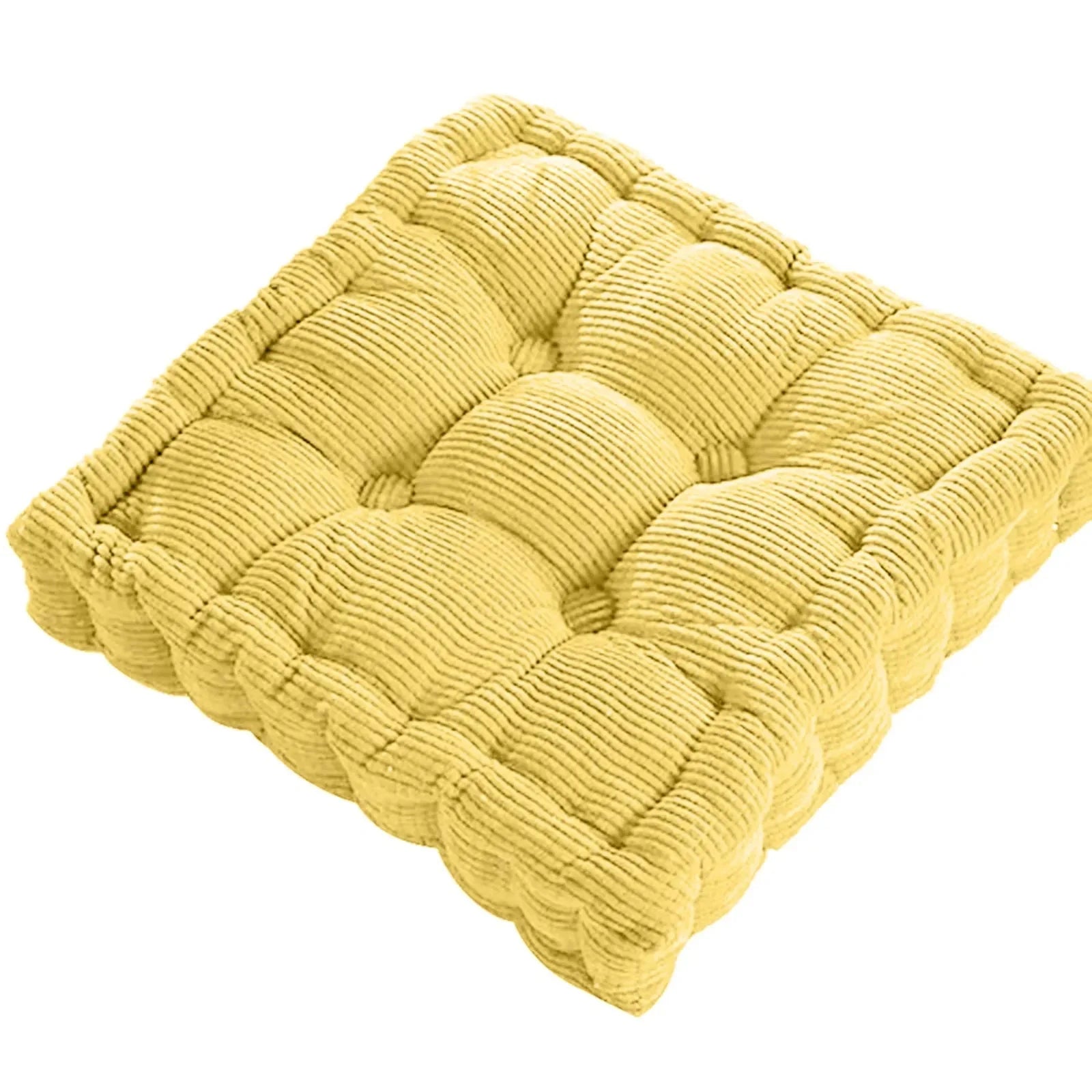 Corduroy Meditation Floor Cushion - Modern Cotton Seat 40x40cm
