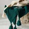 Woollen Knitted Tassel Sofa Blanket for Ultimate Comfort