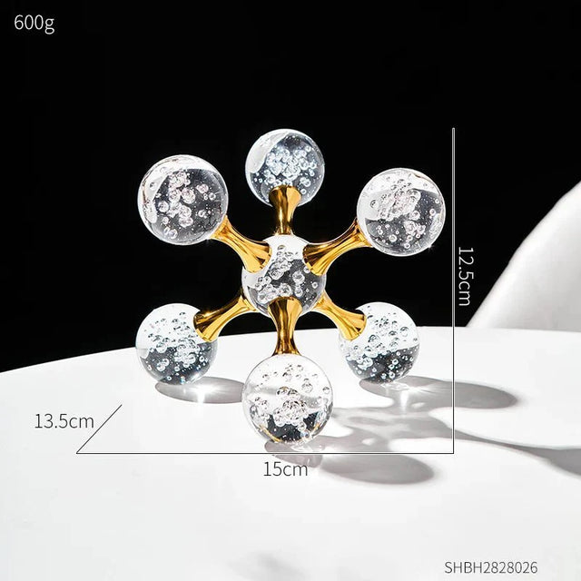 Creative Art Crystal Ball Table Decoration - Glass Luxury