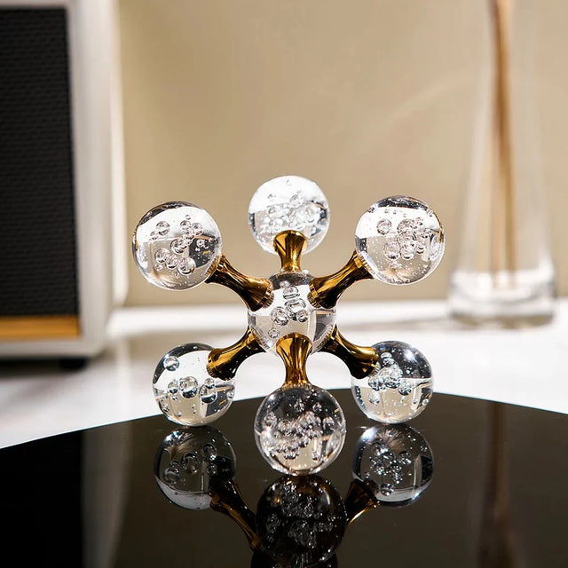 Creative Art Crystal Ball Table Decoration - Glass Luxury