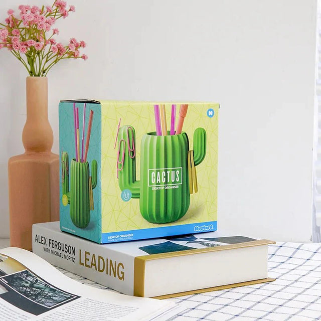 Creative Cactus Shape Desktop Organiser Resin Pen Holder
