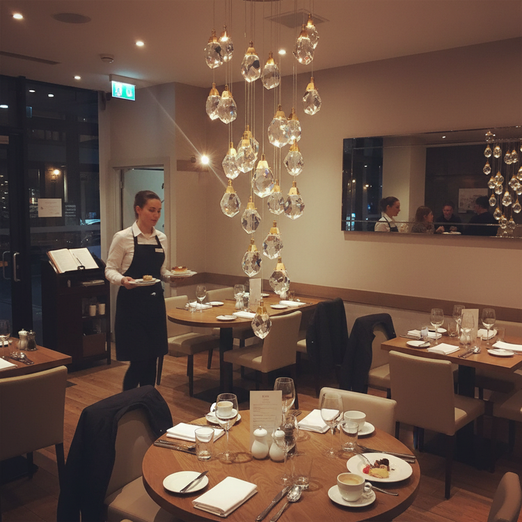 Customer photo of chandelier in restaurant setting