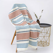 Ownkoti Colorblock Striped Cotton Bath Towel-1