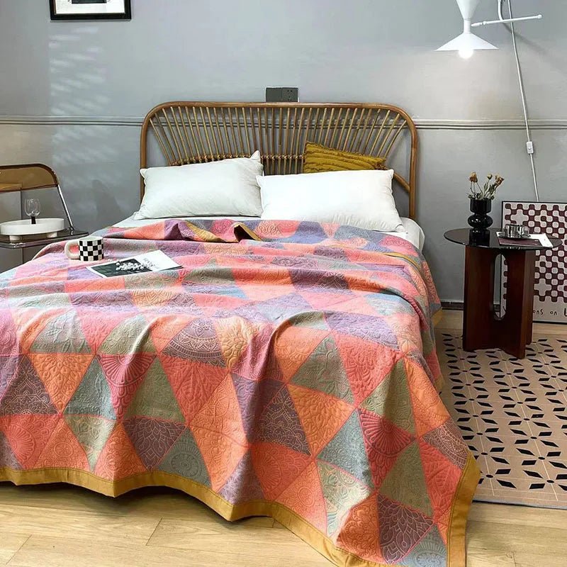 Decorative Bohemian Style Bed Blanket for Cozy Comfort