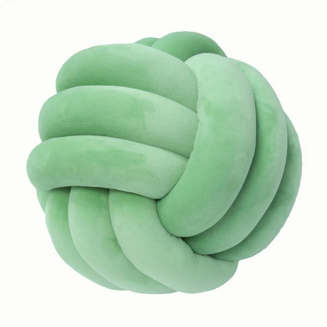 Decorative Knotted Suede Effect Ball Soft Cushion Pillow