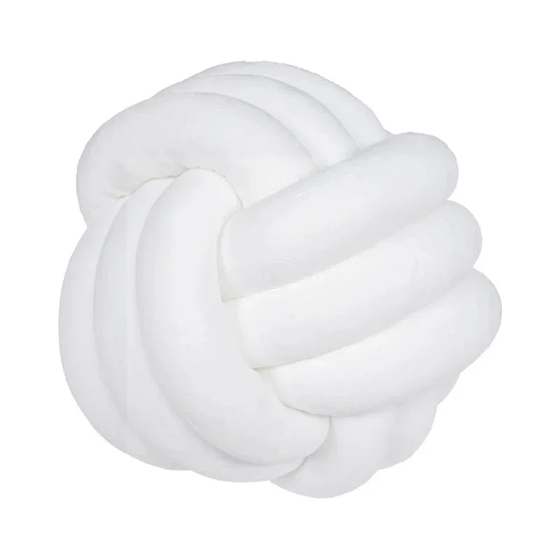 Decorative Knotted Suede Effect Ball Soft Cushion Pillow