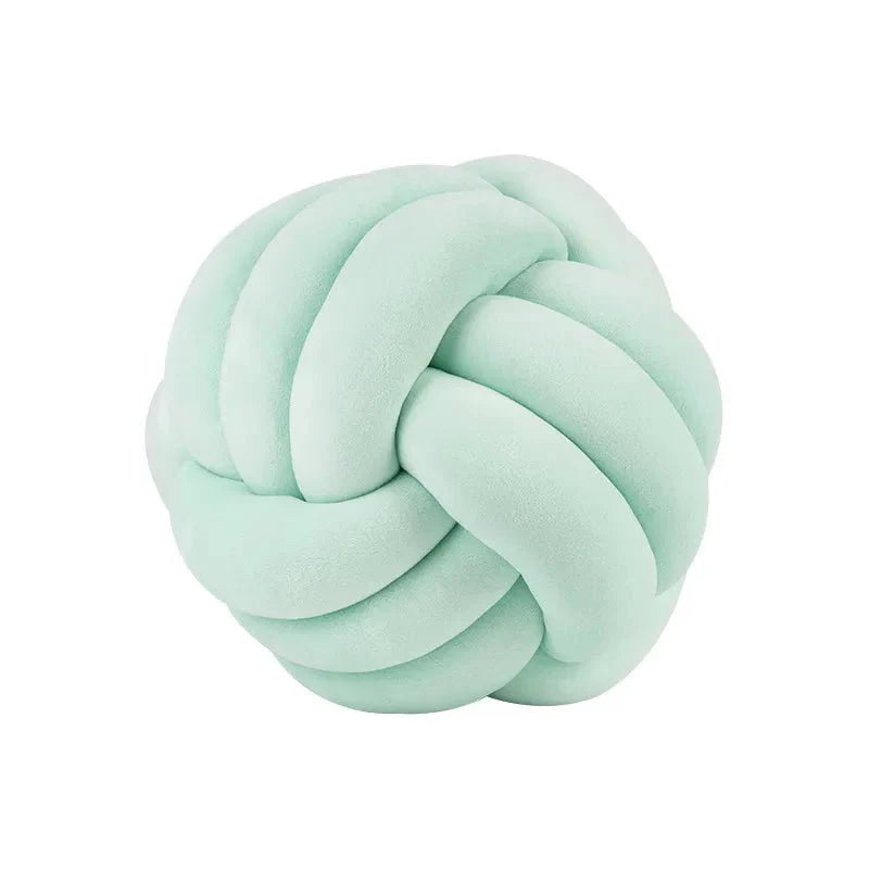 Decorative Knotted Suede Effect Ball Soft Cushion Pillow