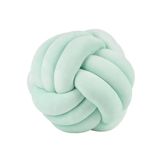 Decorative Knotted Suede Effect Ball Soft Cushion Pillow