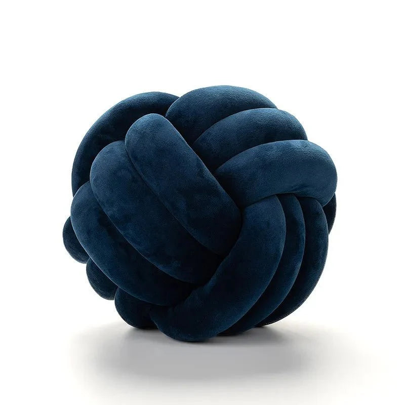 Decorative Knotted Suede Effect Ball Soft Cushion Pillow