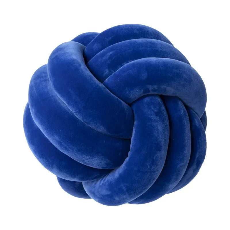 Decorative Knotted Suede Effect Ball Soft Cushion Pillow