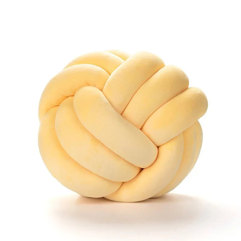Decorative Knotted Suede Effect Ball Soft Cushion Pillow