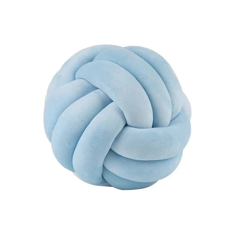 Decorative Knotted Suede Effect Ball Soft Cushion Pillow