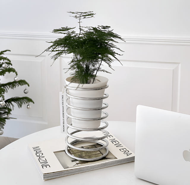 Decorative Spring Flower Pot Stand in Colorful Metal Design