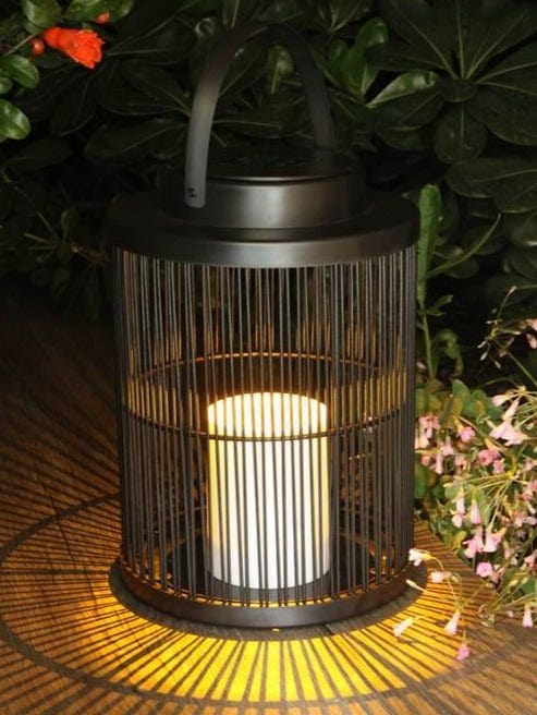 Solar-Powered Woven Lantern – Rustic and Weather-Resistant Design
