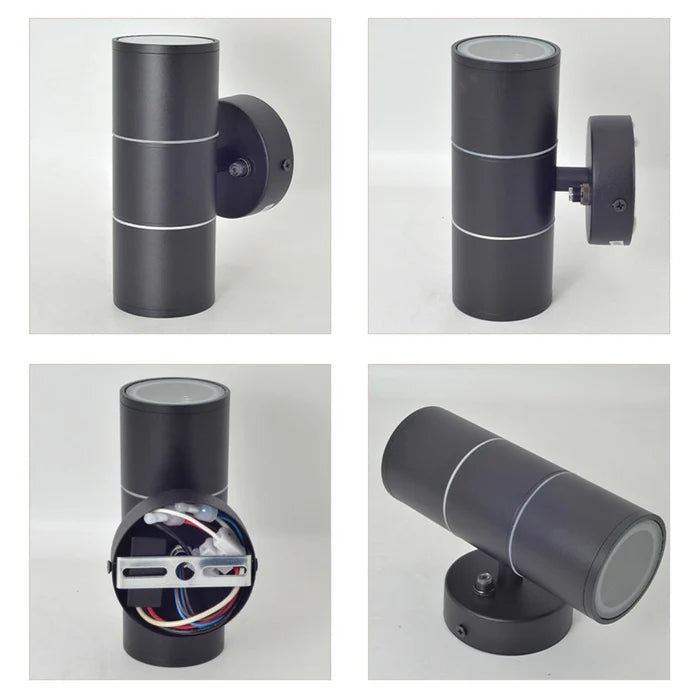 Cylindrical Up Down Outdoor Wall Light, Waterproof Garden Light
