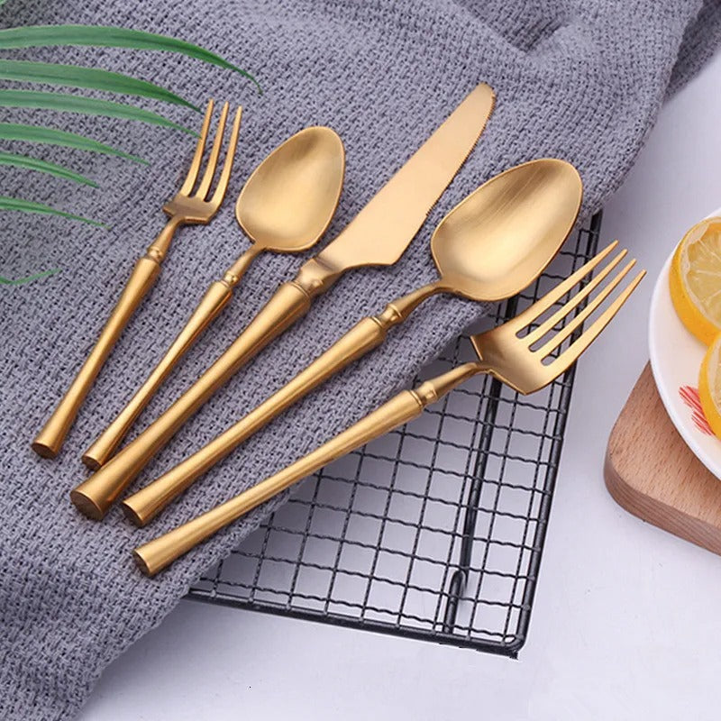  Serena Gold Cutlery Set-2
