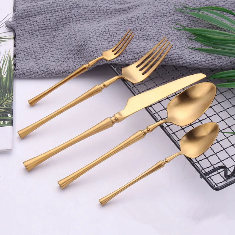  Serena Gold Cutlery Set-4