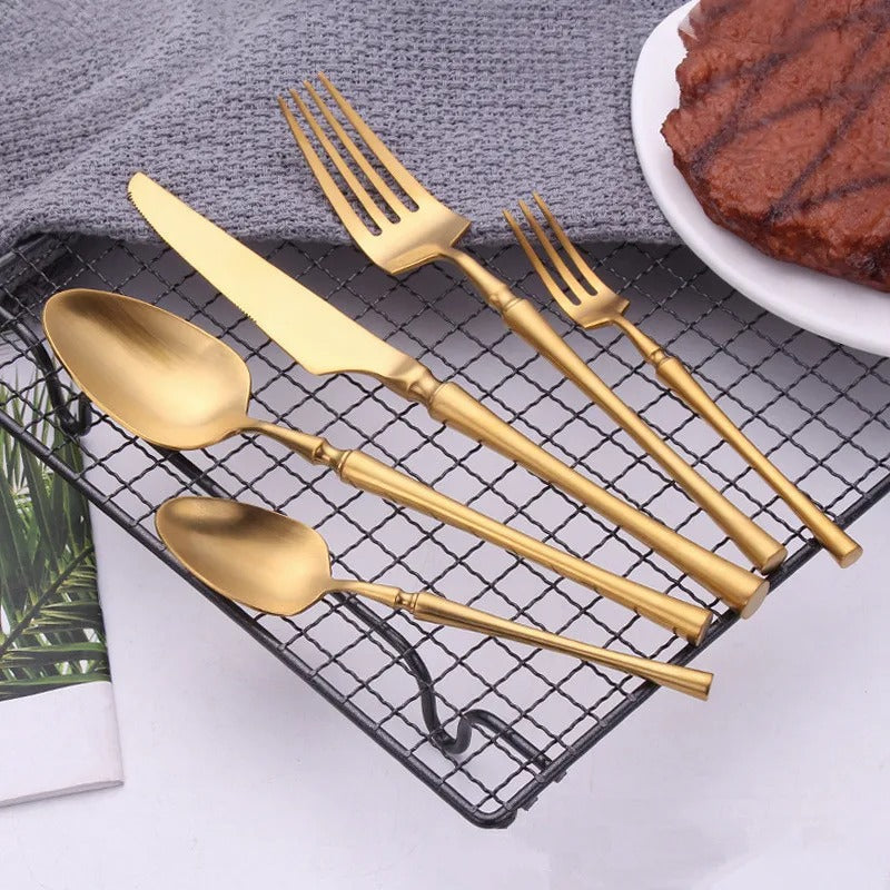  Serena Gold Cutlery Set-3