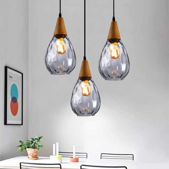 Vintage Teardrop Glass Ceiling Light for Stylish Kitchens