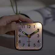 Timeless Journey Classic Square Travel Alarm Clock Snooze